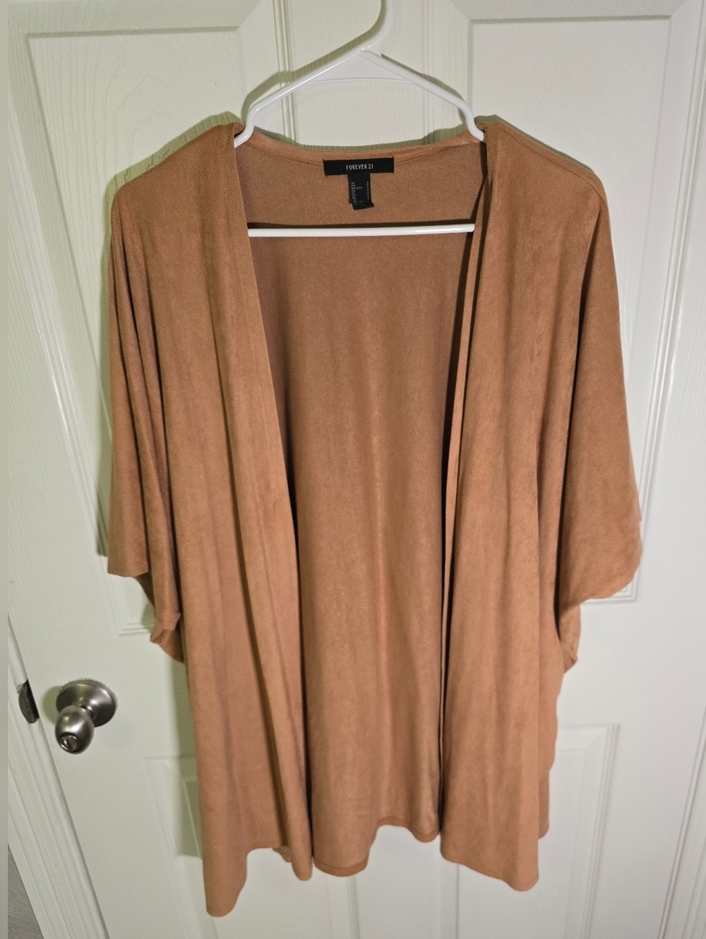 Forever 21 Womens Open Front Tan Cardigan Kimono Small